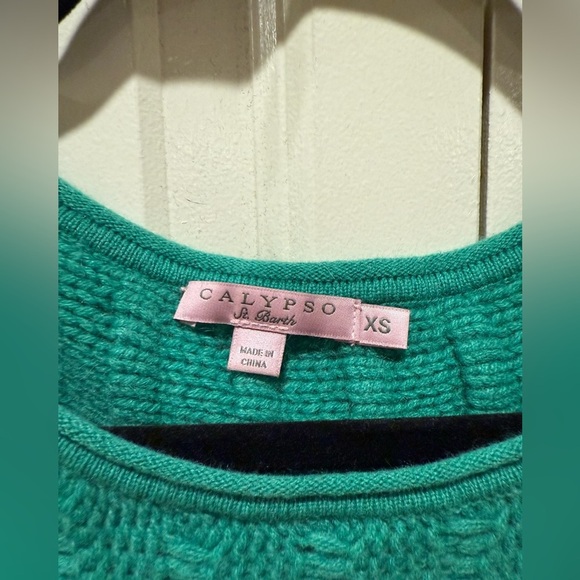 Calypso St.Barth Cashmere 100% Short Sleeve Knit Sweater , size XS - Picture 5 of 5